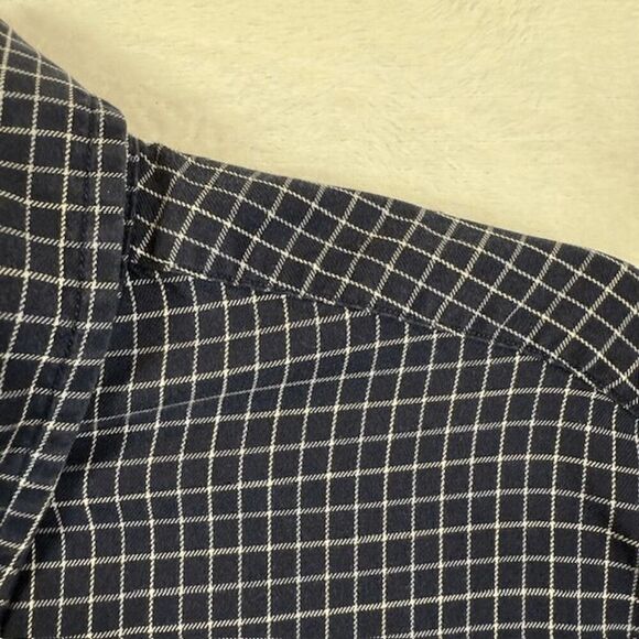Ralph Lauren Classic Fit Men's Button Down Navy White Windowpane Size Large - Picture 3 of 11